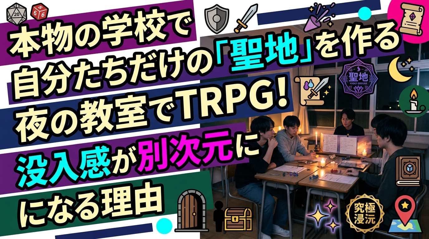 本物の学校で自分たちだけの「聖地」を作る夜の教室でTRPG！没入感が別次元になる理由