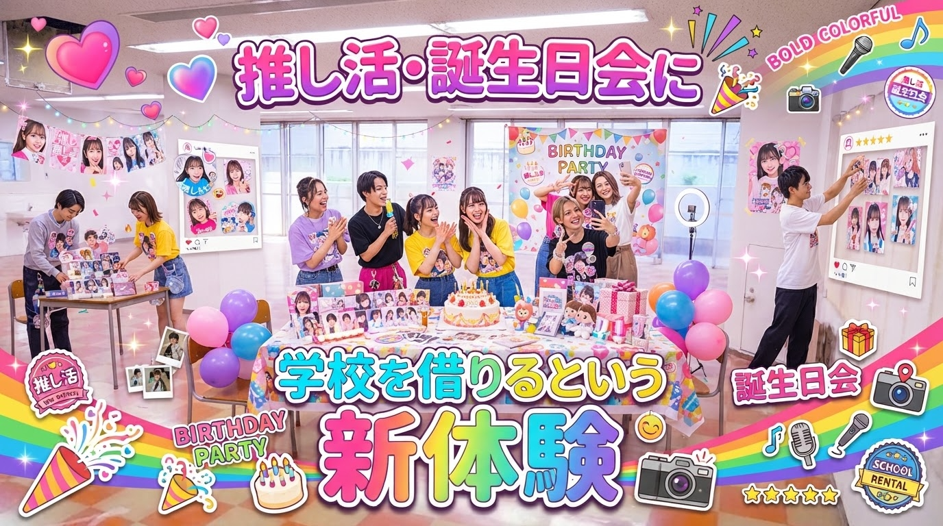 推し活・誕生日会に学校を借りるという新体験【東京・飯田橋】