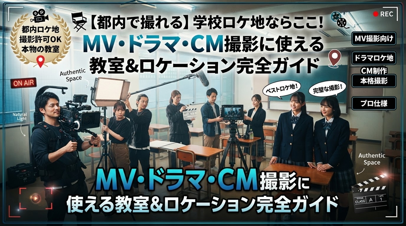 【都内で撮れる】学校ロケ地ならここ！MV・ドラマ・CM撮影に使える教室＆ロケーション完全ガイド