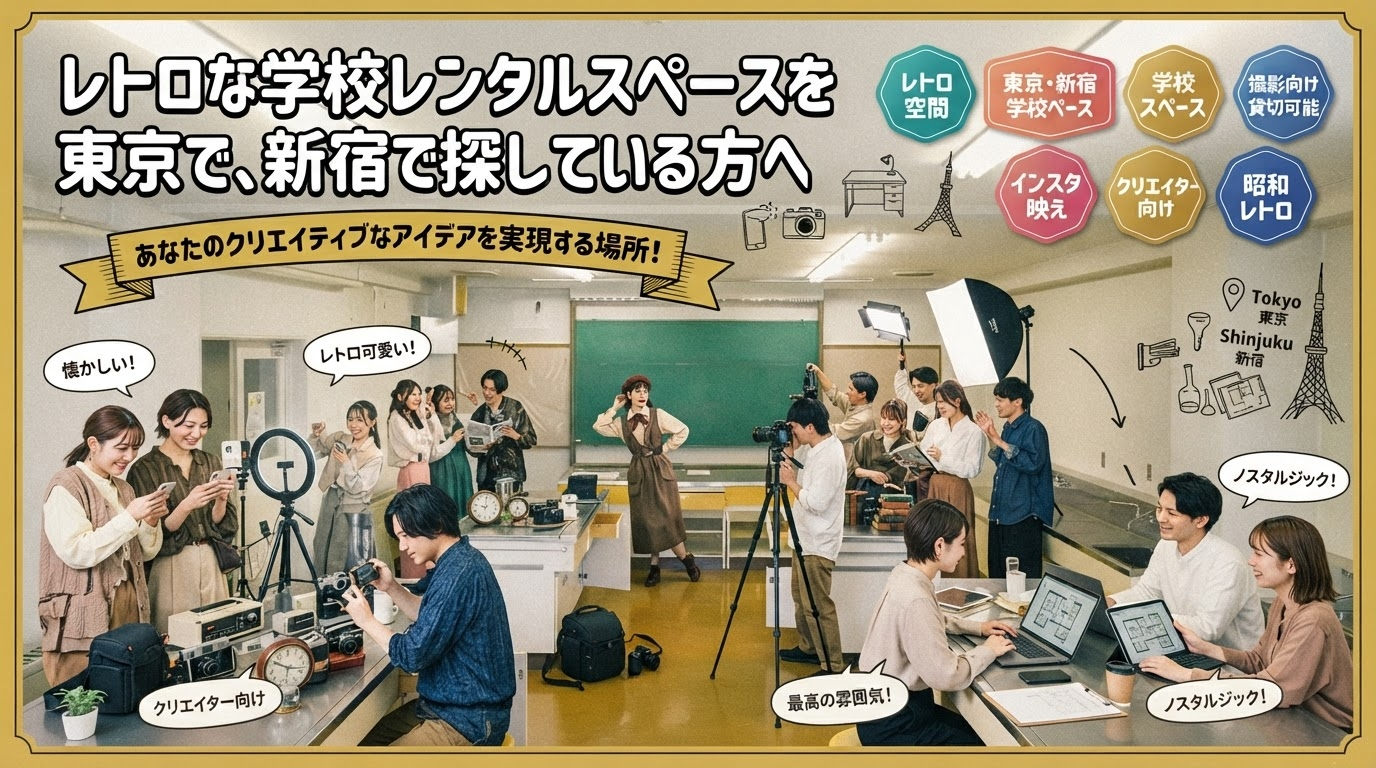 レトロな学校レンタルスペースを東京で、新宿で探している方へ