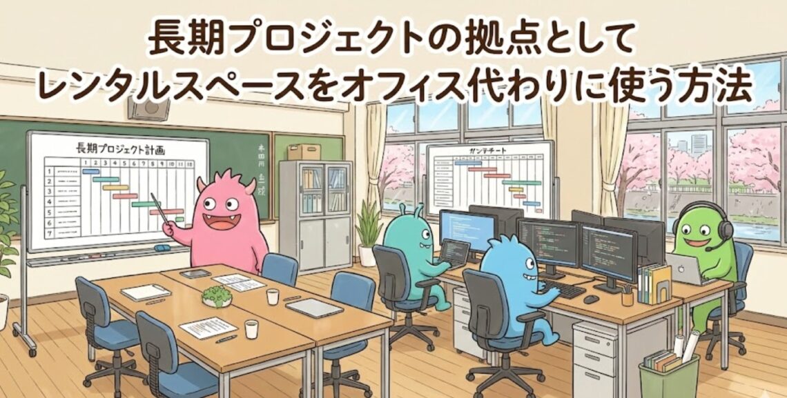 学校跡地の飯田橋でっかいレンタルスペース長期プロジェクトの拠点として使う方法