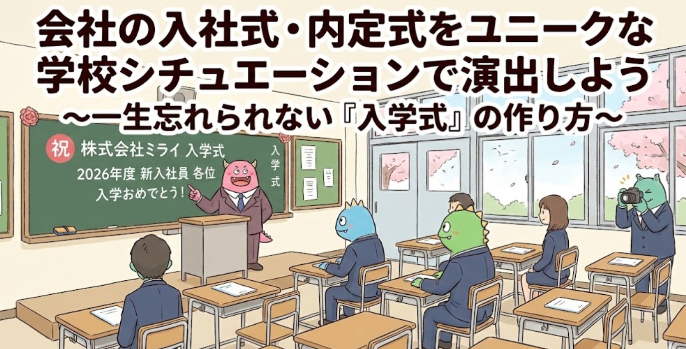 会社の入社式・内定式をユニークな学校シチュエーションで演出しよう