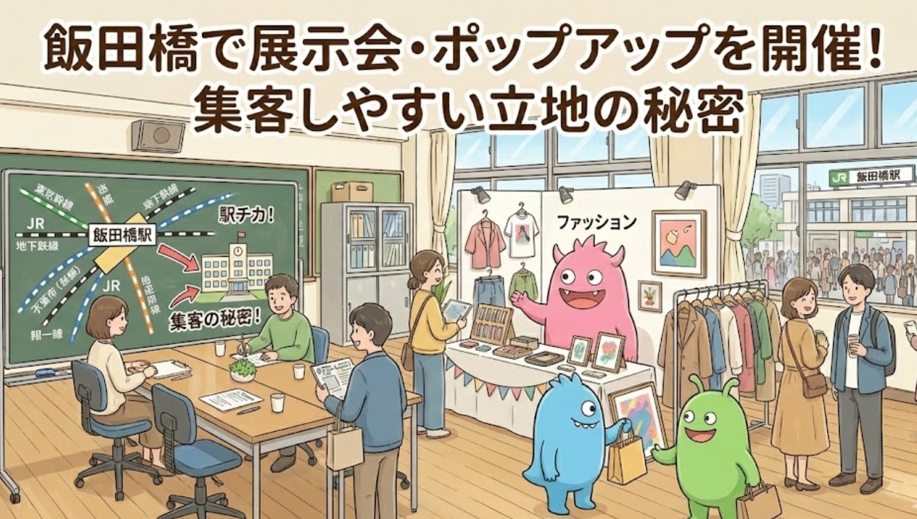 飯田橋で展示会・ポップアップを開催！集客しやすい立地の秘密