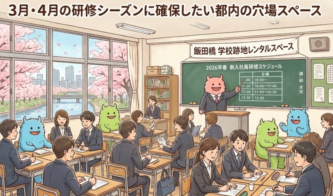 研修シーズンに確保したいレンタルスペース