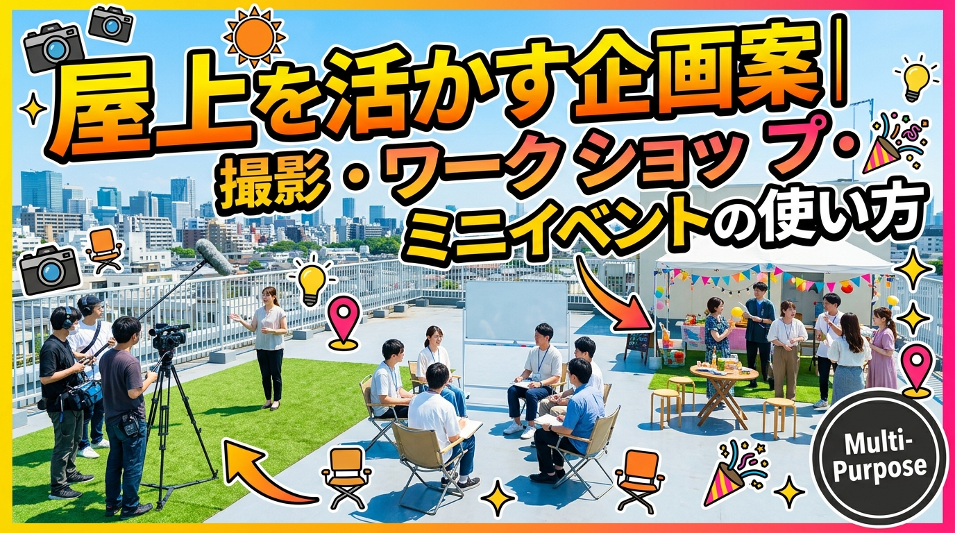 屋上を活かす企画案｜撮影・ワークショップ・ミニイベントの使い方