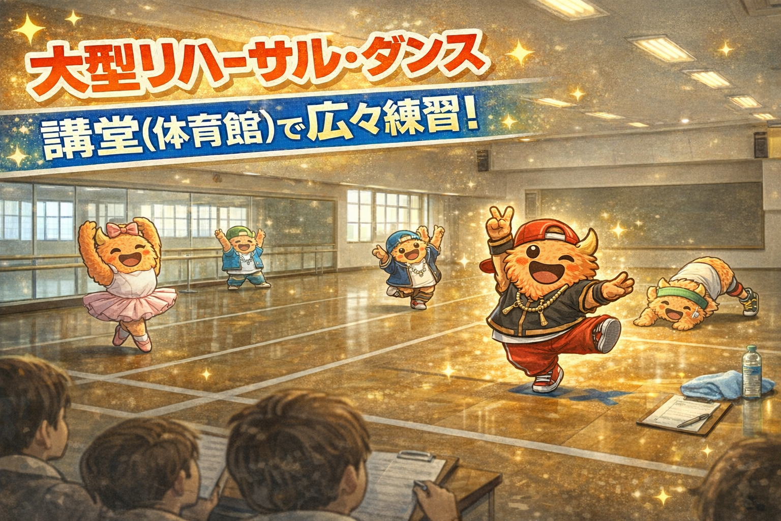 【大型リハーサル・ダンス】講堂（体育館）で広々練習！都心の体育館・会場