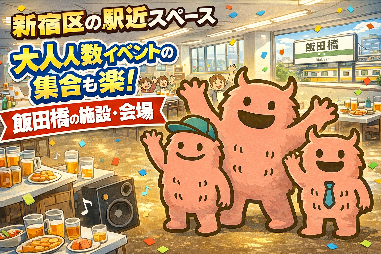 【新宿区の駅近スペース】大人数イベントの集合も楽！飯田橋の施設・会場