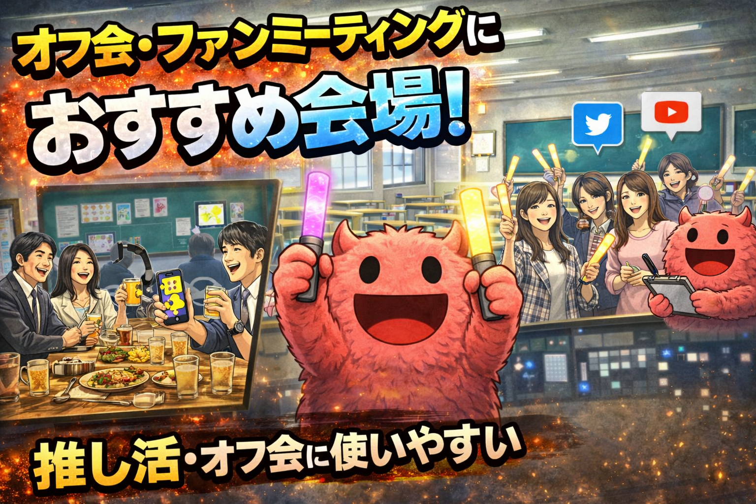 【オフ会・ファンミーティング】山手線内側の非日常空間！新宿区のイベントスペース・会場