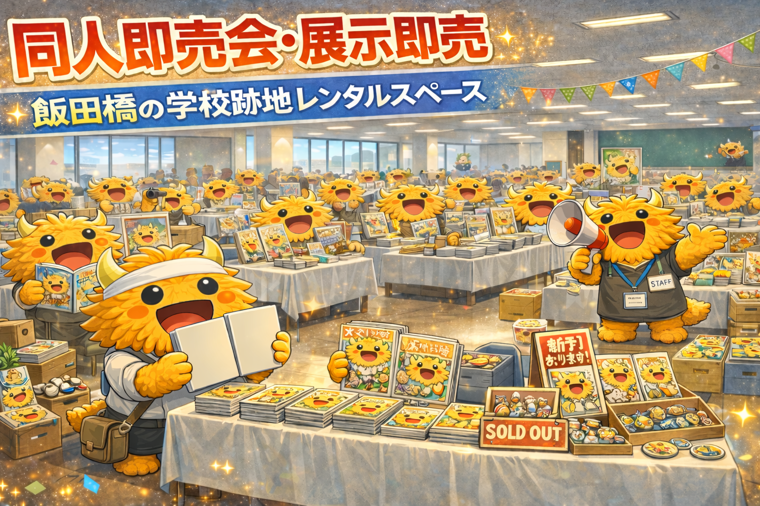 【同人即売会・展示即売】総武線沿線で貸切OK！飯田橋の学校跡地スペース・貸し部屋・イベントスペース