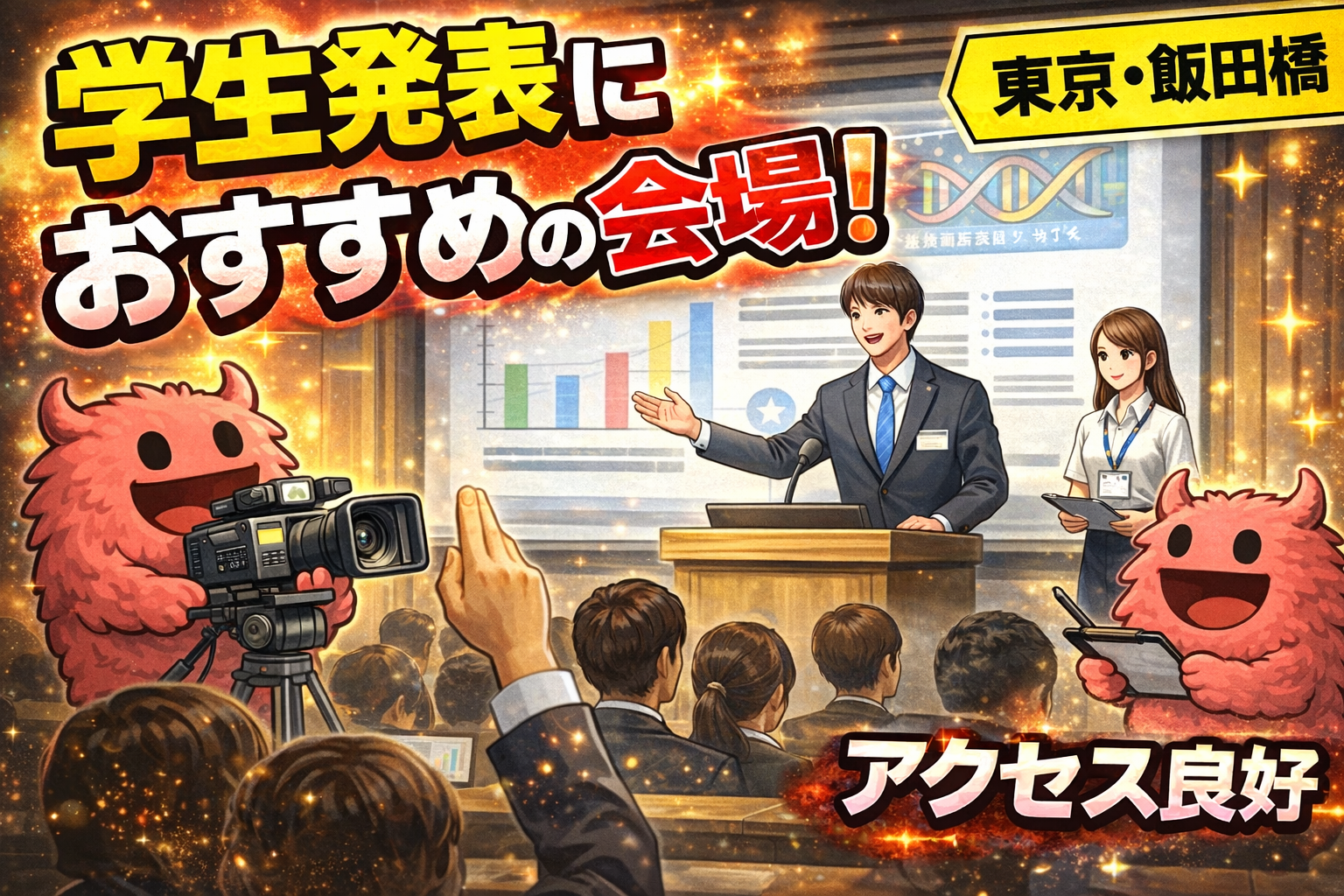 【学生向け発表会】市ヶ谷・飯田橋エリアでプレゼン会場探し！教室・レンタルスペース