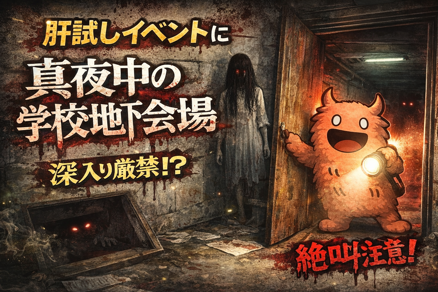 【短夜の怪談・ホラー企画】深夜利用OK！山手線沿いの廃校地下で夏イベント用の施設・会場