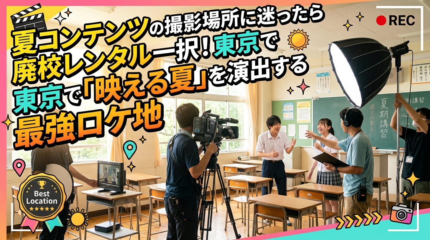 夏コンテンツの撮影場所に迷ったら廃校レンタル一択！東京で「映える夏」を演出する最強ロケ地