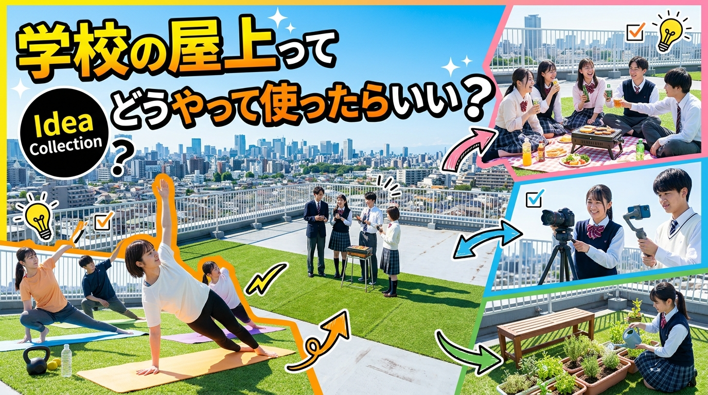 学校の屋上ってどうやって使ったらいい？🏫