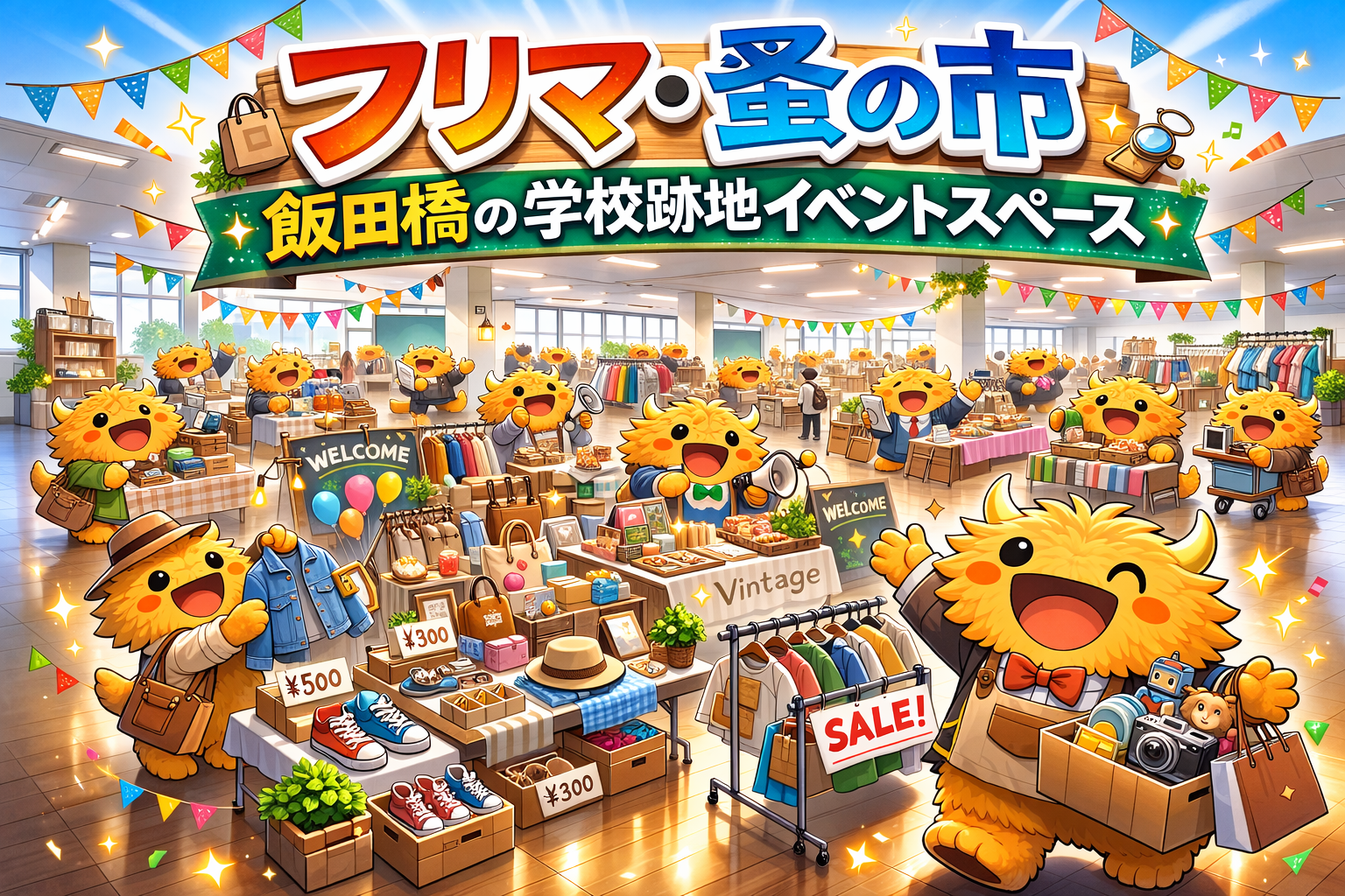 【フリマ・蚤の市】都内で屋内の大箱イベントなら！飯田橋のイベントスペース・会場