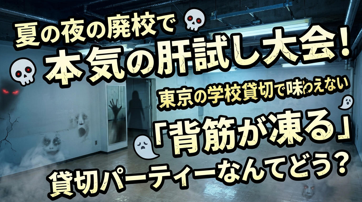 夏の夜の廃校で本気の肝試し大会！東京の学校貸切でしか味わえない「背筋が凍る」貸切パーティーなんてどう？