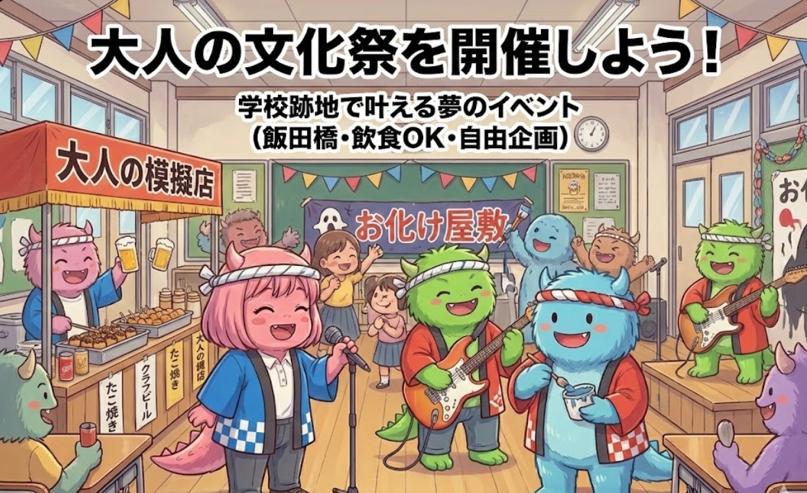 大人の文化祭を開催しよう！学校跡地で叶える夢のイベント
