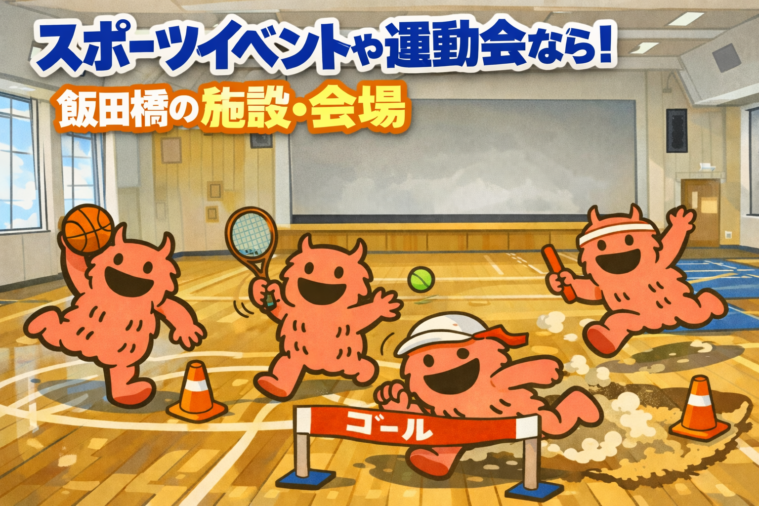 【講堂・体育館を貸切】スポーツイベントや運動会なら！飯田橋の施設・会場