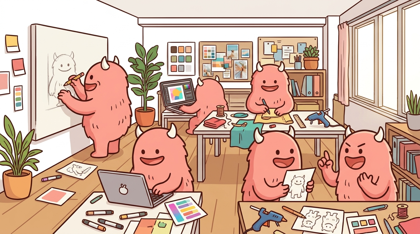 デザインチームの「1日だけ本気で作る日」にアトリエレンタル🎨
