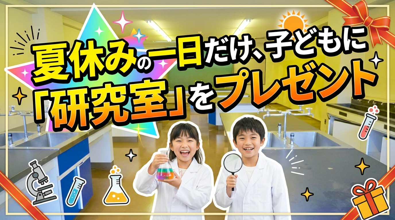 夏休みの一日だけ、子どもに「研究室」をプレゼント🔬