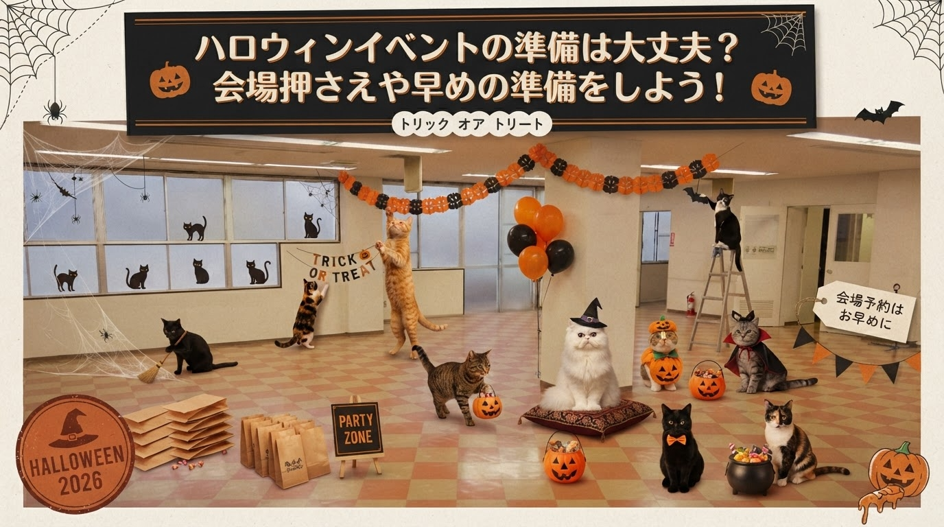 ハロウィンイベントの準備は大丈夫？会場押さえや早めの準備をしよう！
